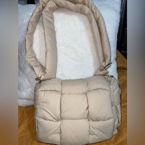 NAARIIAN Puffer shoulder bag Nylon padded woven handbag